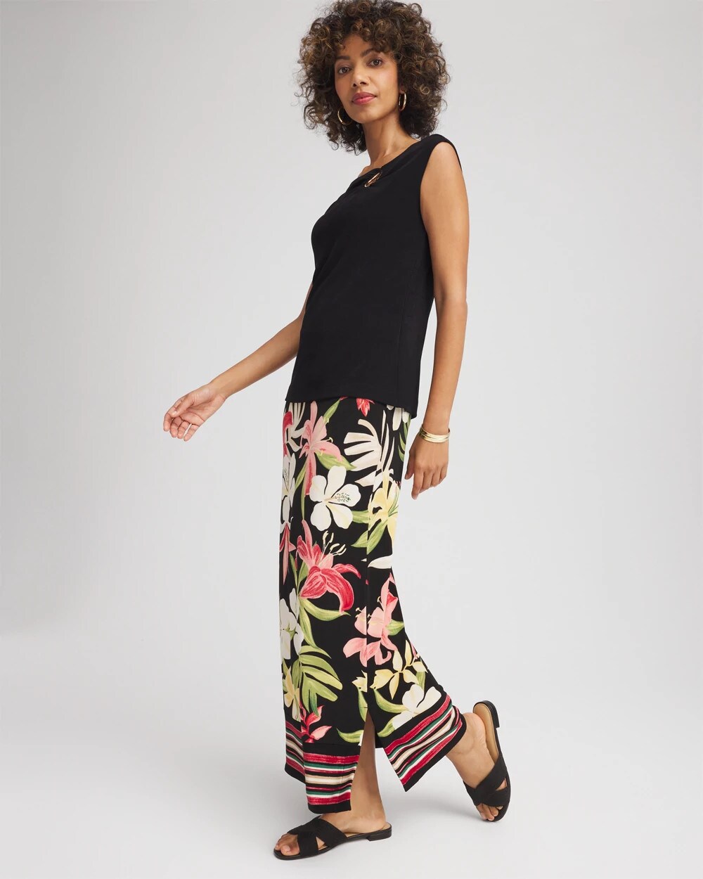 Travelers™ Tropical-Lily Midi Skirt | Chico's